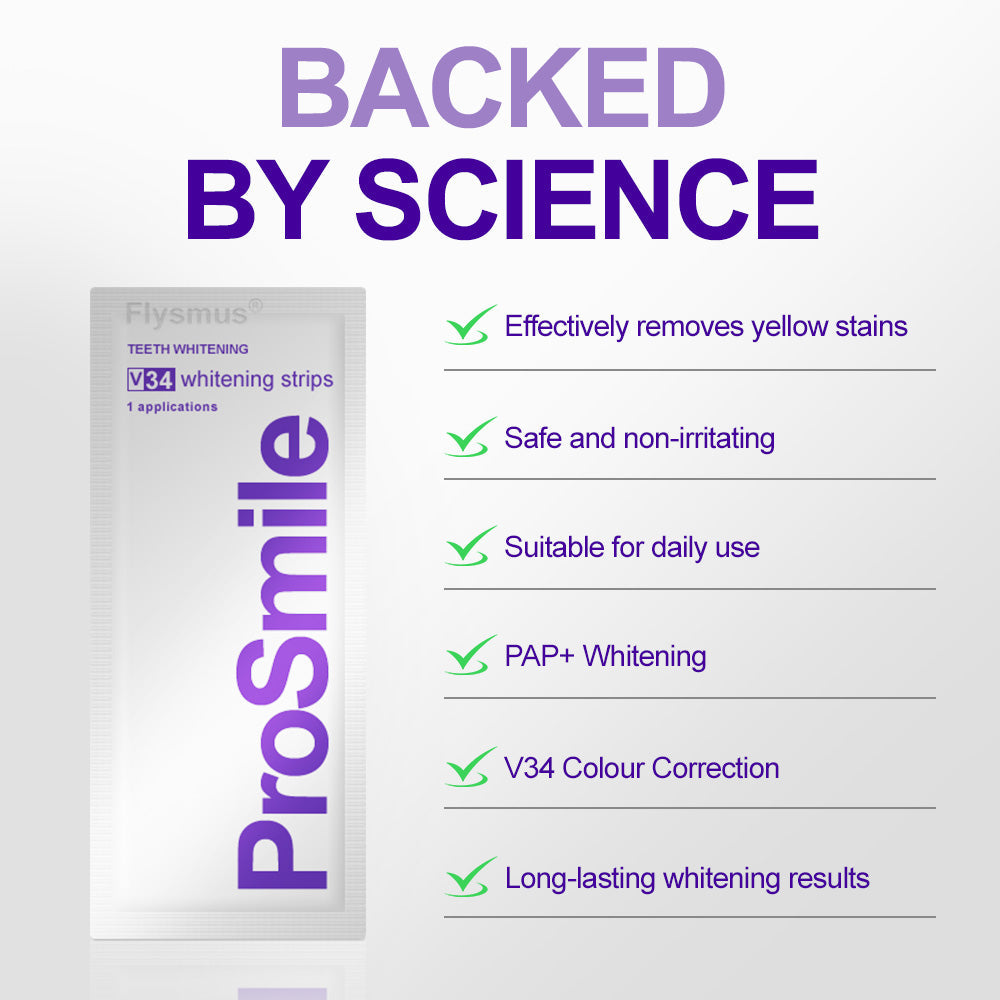 🪄✨𝐅𝐥𝐲𝐬𝐦𝐮𝐬® 𝐕𝟑𝟒 𝐖𝐇𝐈𝐓𝐄𝐍𝐈𝐍𝐆 𝐒𝐓𝐑𝐈𝐏𝐒 — Clinically proven to gently remove stains, whiten teeth, and restore natural brightness in just 30 minutes — safe for sensitive teeth and gums.