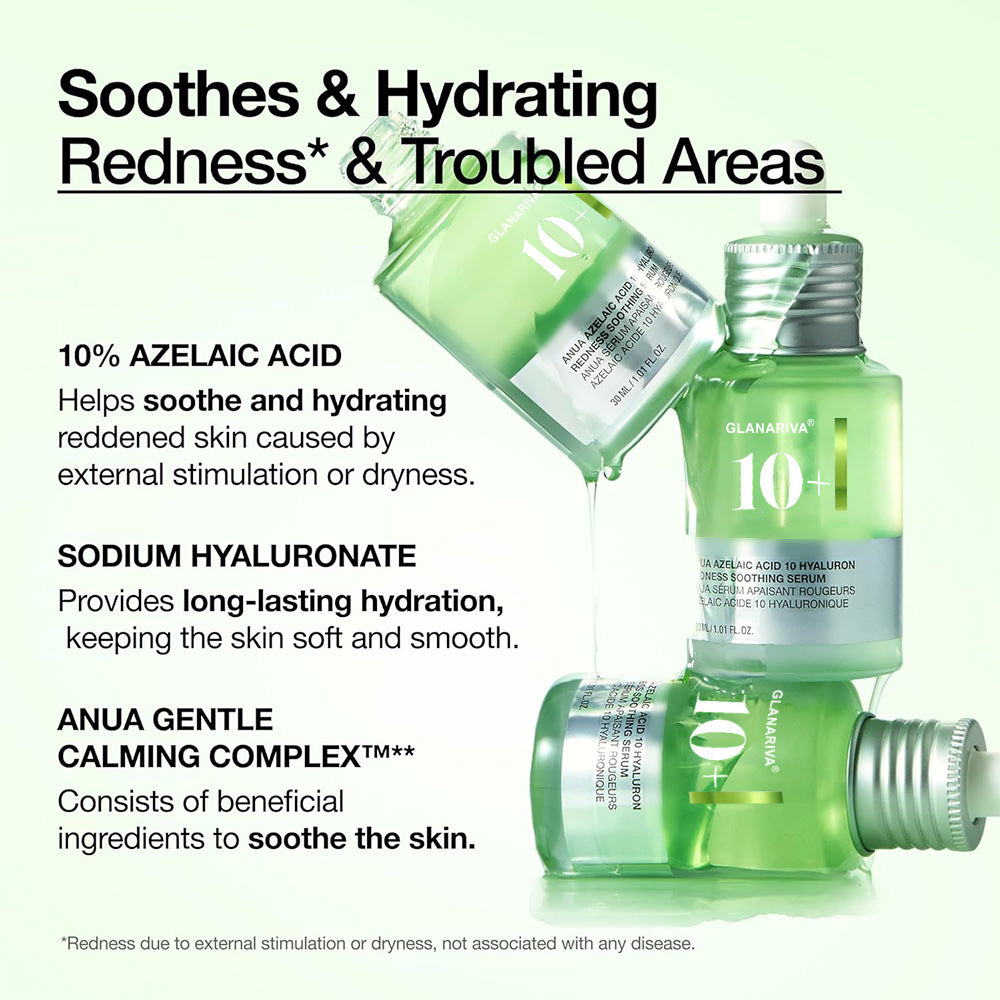 🔬GLANARIVA® 10% Azelaic Acid Redness Soothing Serum
