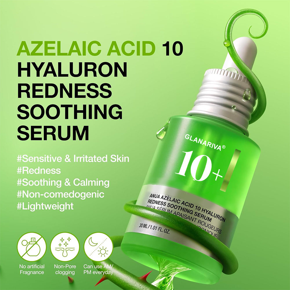🔬GLANARIVA® 10% Azelaic Acid Redness Soothing Serum