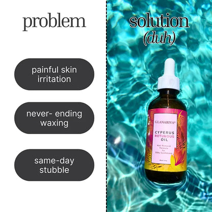 🌿GLANARIVA® Cyperus Rotundus Hair Inhibitor Oil
