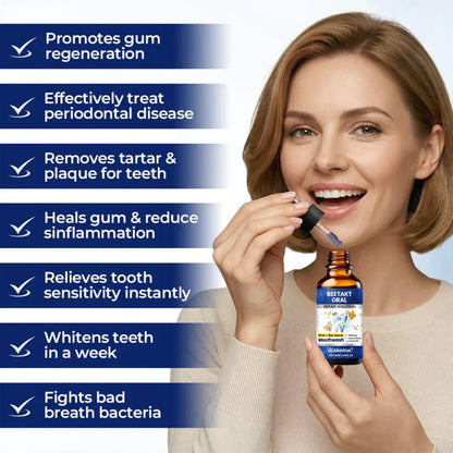 🌿GLANARIVA® Oral Repair Solution, Bee Venom Concentrated Drops for Receding Gums, Bleeding & Plaque, Advanced Mouthwash Alternative