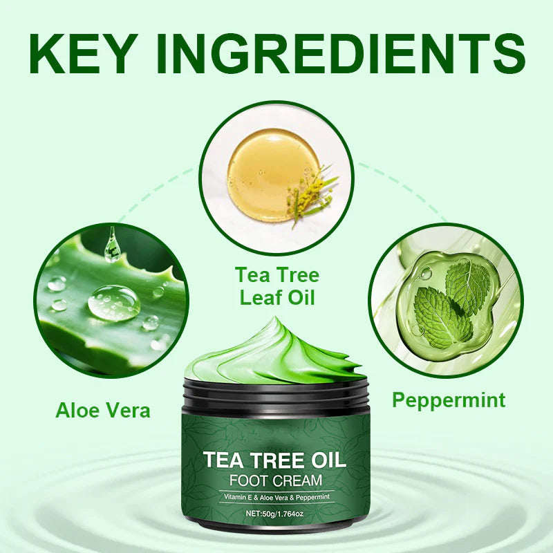 🧼Intensive Cracked Heel Repair Foot Cream with Tea Tree Oil